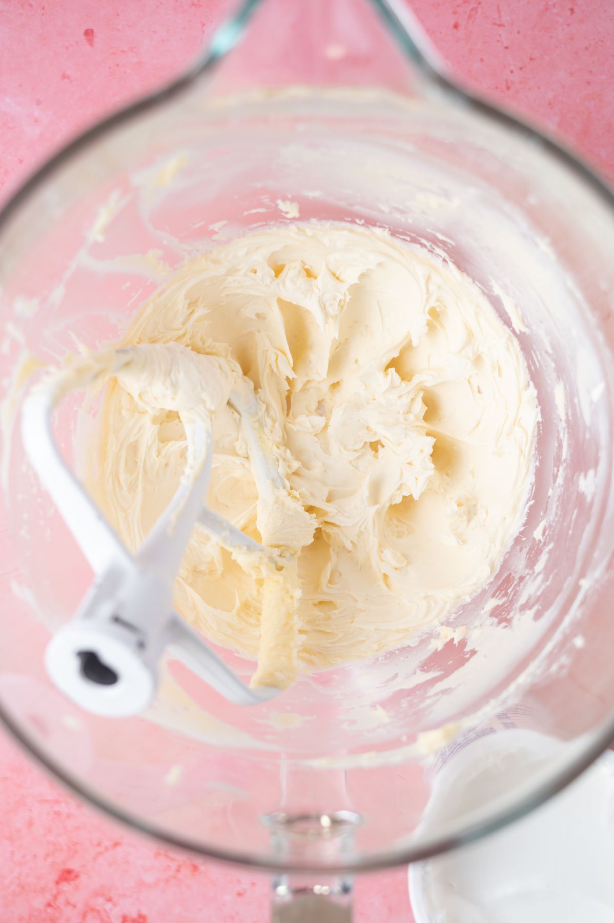 butter, vanilla and confectioners sugar beaten together in a mixing bowl
