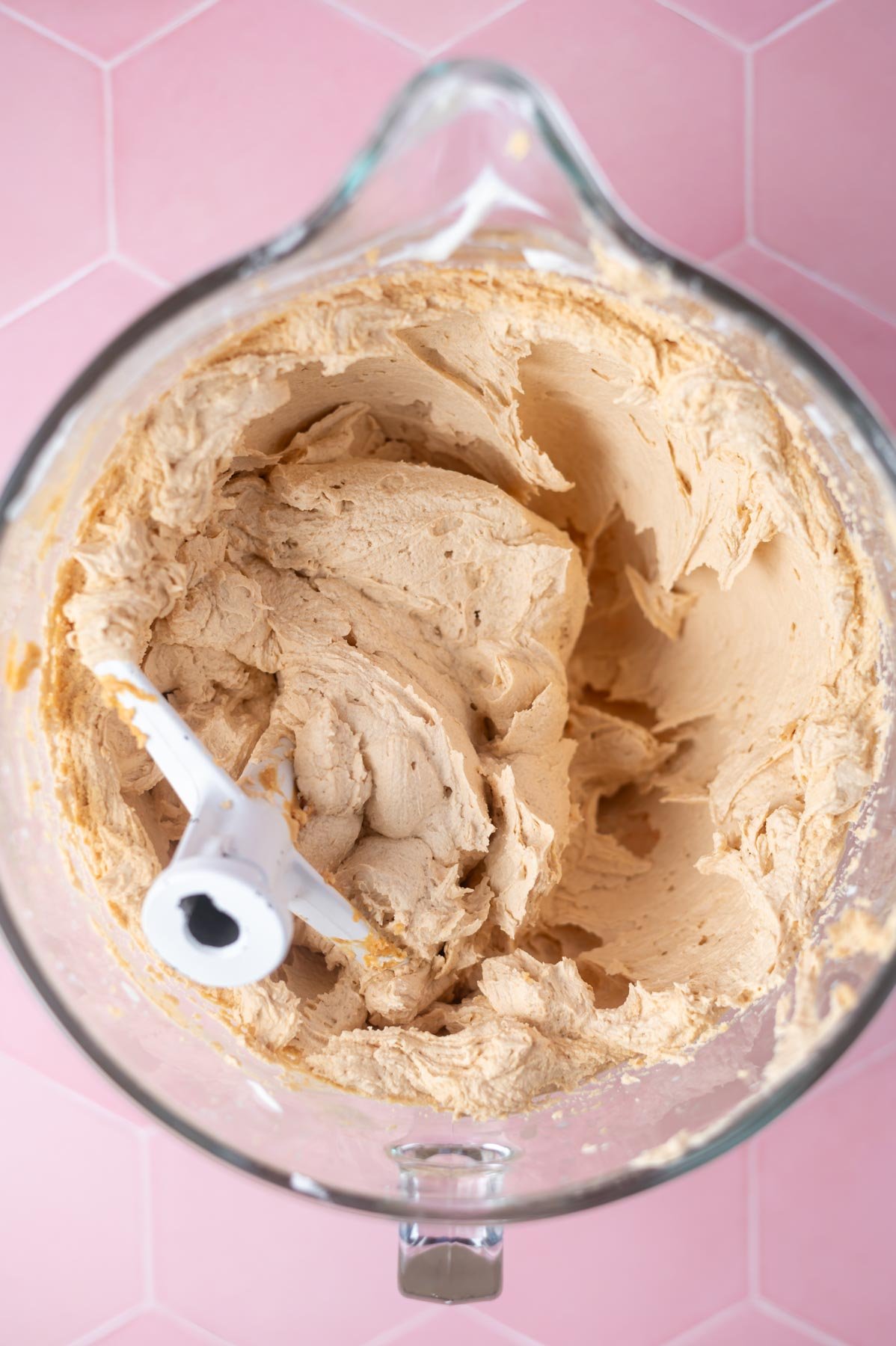 cream cheese and peanut butter beaten together in a mixing bowl