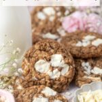 pinterest graphic for brown butter oatmeal cookies