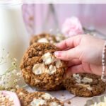 pinterest graphic for brown butter oatmeal cookies