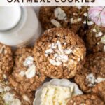 pinterest graphic for brown butter oatmeal cookies