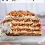 pinterest graphic for biscoff icebox cake