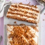 pinterest graphic for biscoff icebox cake