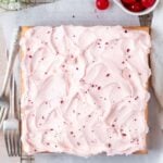 pinterest graphic for cherry chip cake
