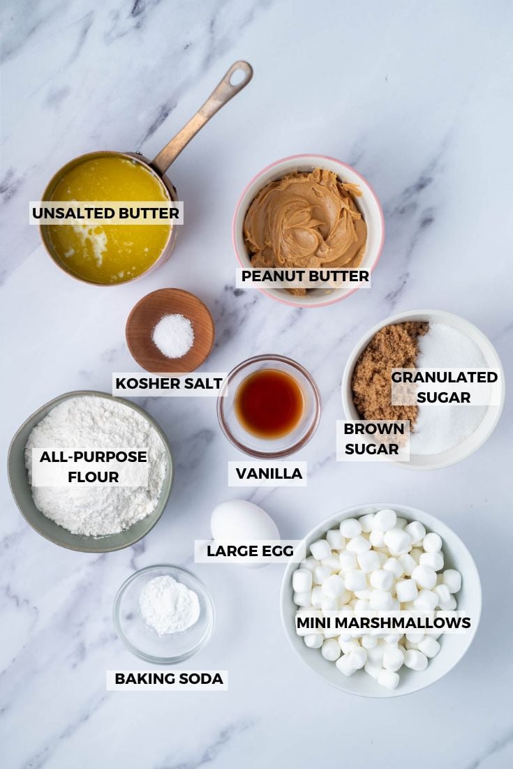ingredients for fluffernutter bars