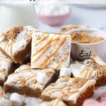 pinterest image for fluffernutter bars