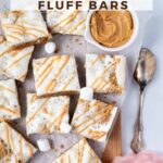 pinterest image for fluffernutter bars