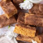 pinterest graphic for snickerdoodle bars