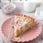 pinterest graphic for sprinkle cake