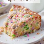 pinterest graphic for sprinkle cake