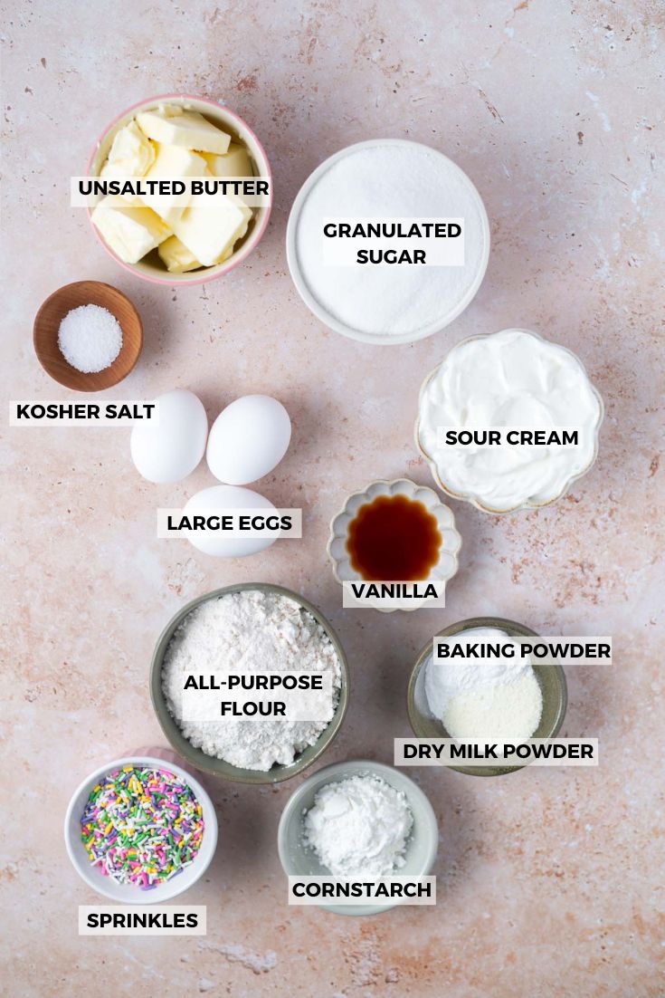 ingredients for sprinkle cake