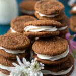 pinterest graphic for gingerbread sandwich cookies