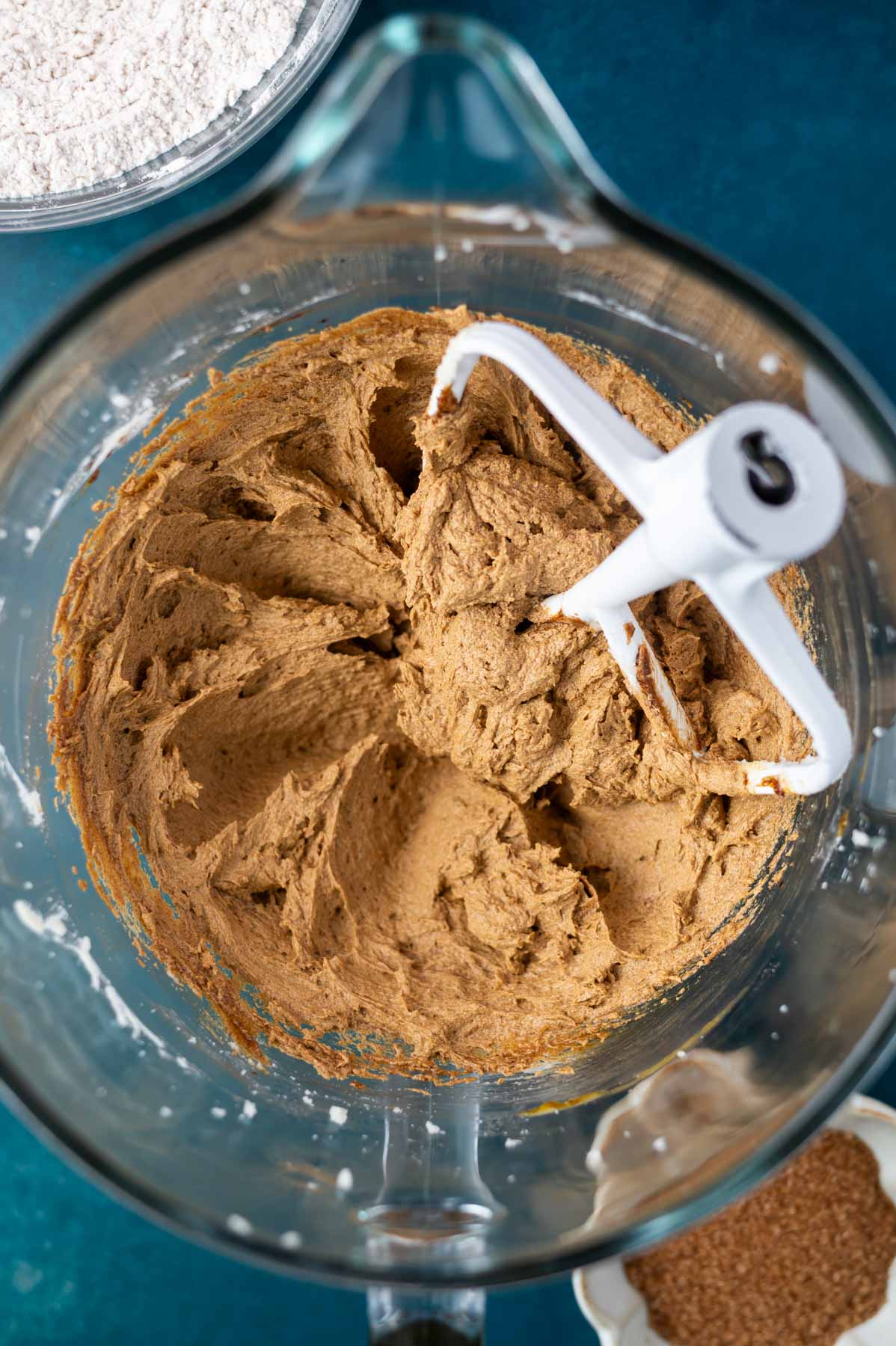 cookie dough after molasses and eggs have been added