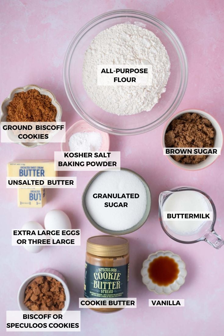 ingredients for cookie butter cake