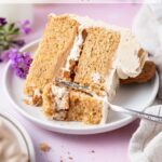 pinterest image for cookie butter cake