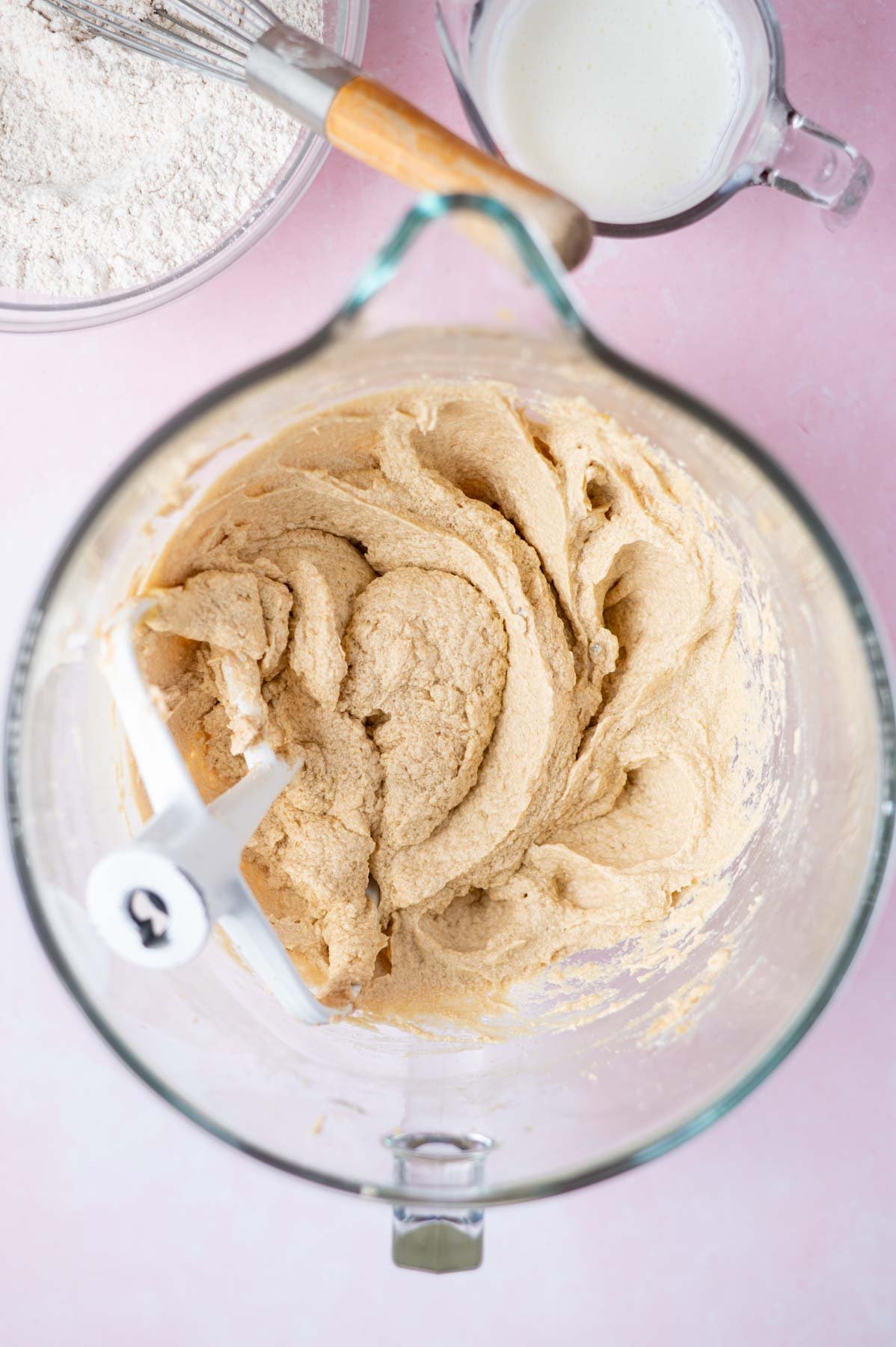 cake batter after eggs have been added