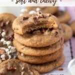 pinterest graphic for maple pecan cookies