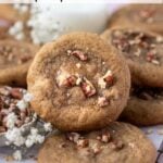 pinterest graphic for maple pecan cookies