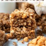 pinterest graphic for butterscotch oatmeal bars