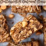 pinterest graphic for butterscotch oatmeal bars