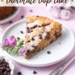 pinterest graphic for chocolate chip snack cake