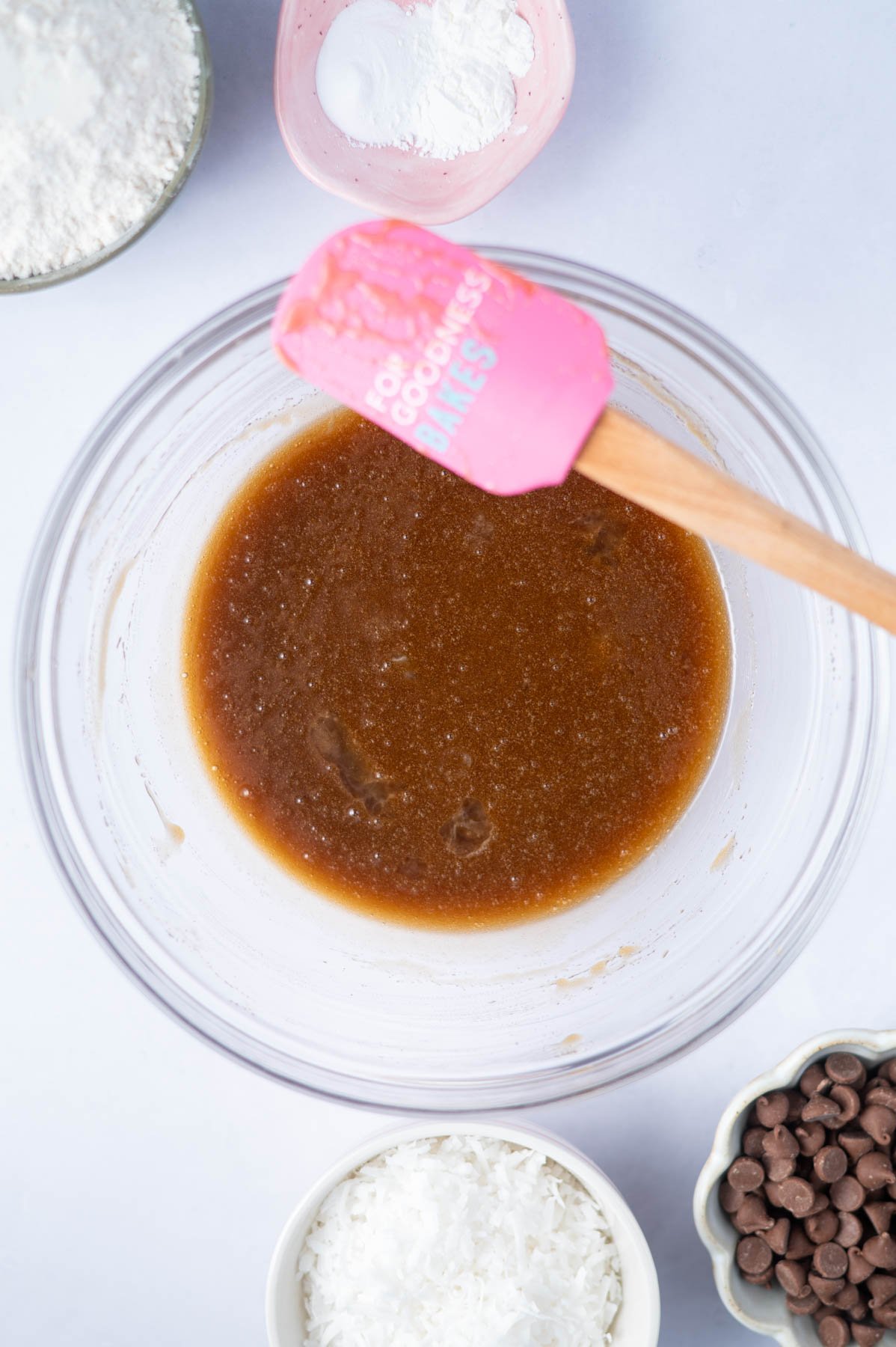 cookie dough after eggs have been added