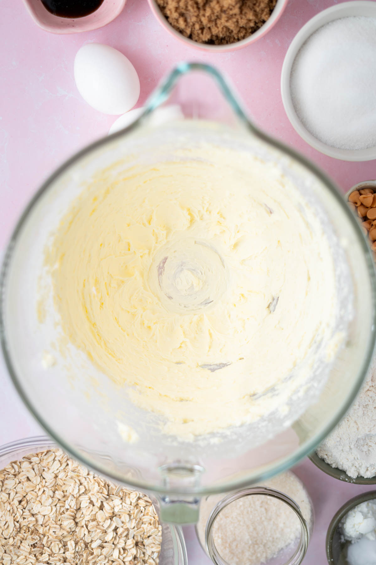 butter and salt beaten together in a mixing bowl