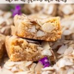 pinterest image for almond flour blondies