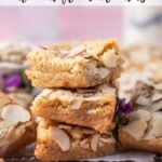pinterest image for almond flour blondies