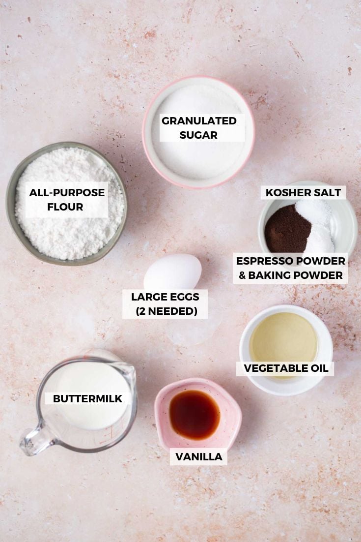 ingredients for espresso cake