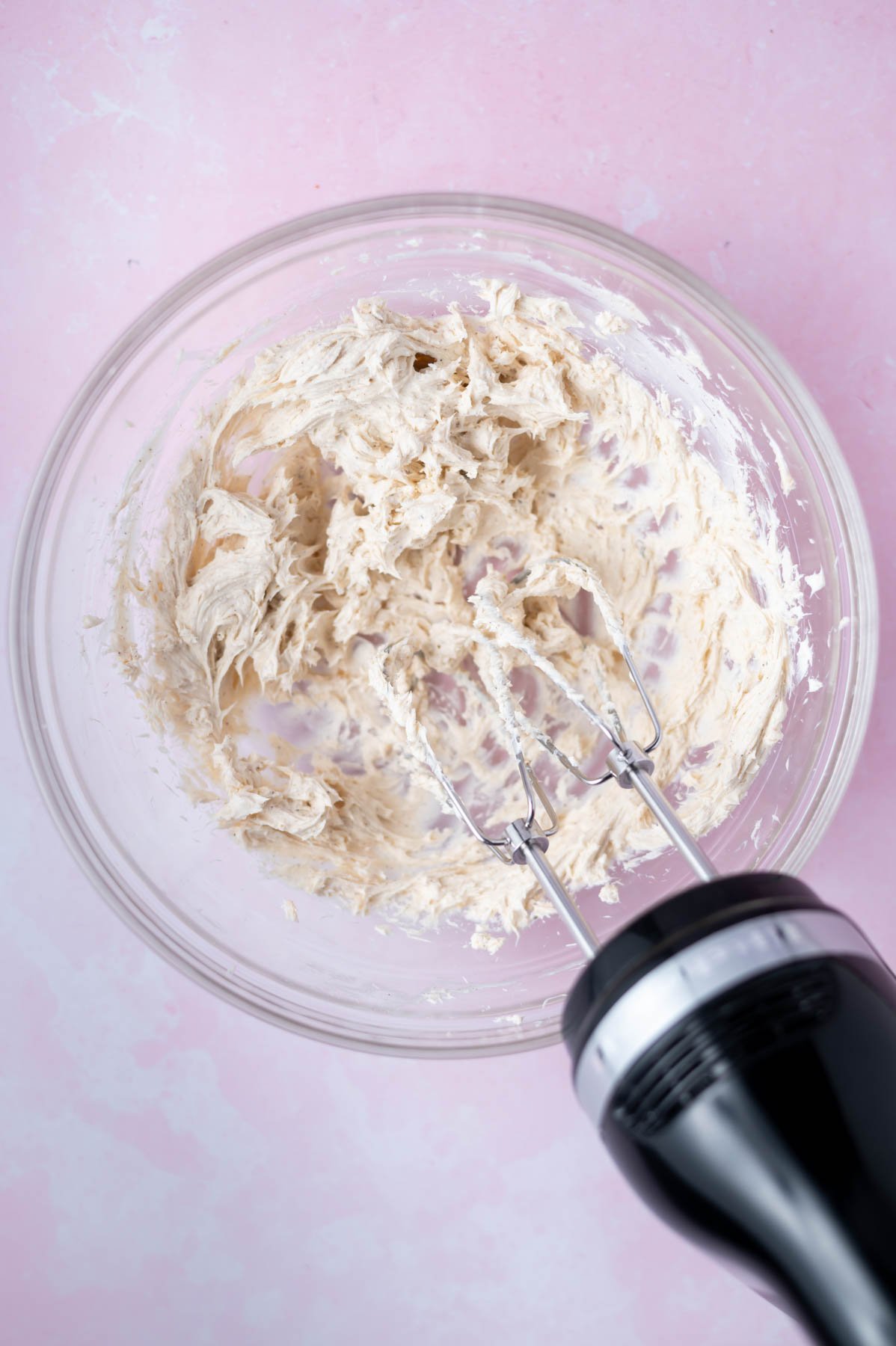 brown butter and cream cheese beaten together with a hand mixer