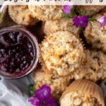 pinterest image for irish soda bread muffins