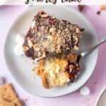 pinterest graphic for s'mores cake
