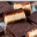 pinterest image for caramel slice