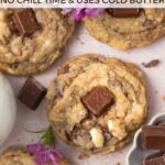 pinterest image for Kit Kat cookies