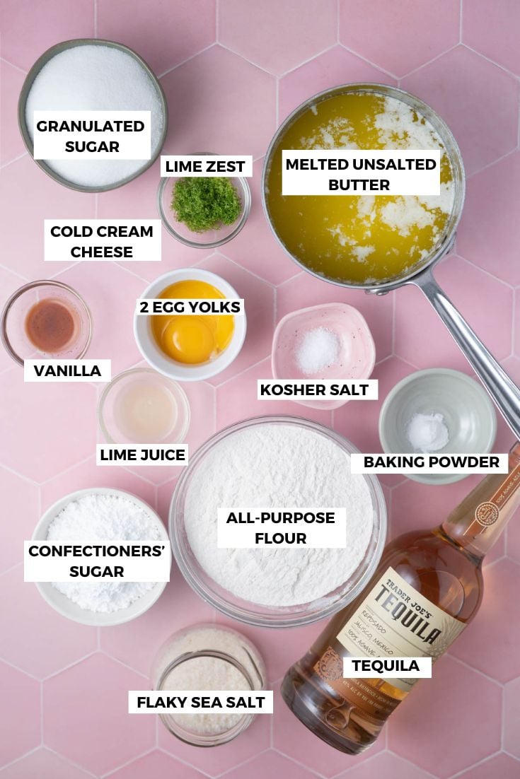 ingredients for margarita cookies