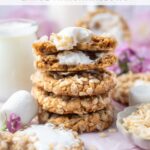 pinterest image for rice crispy cookies