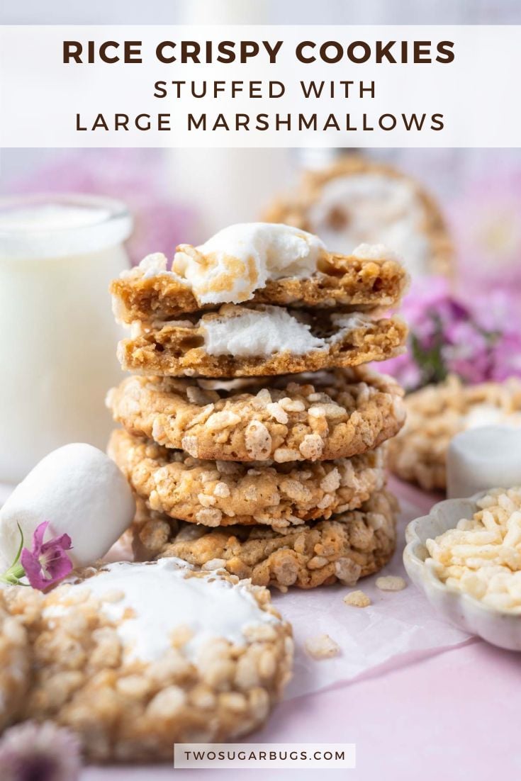 Soft and Chewy Rice Crispy Cookies ~ two sugar bugs