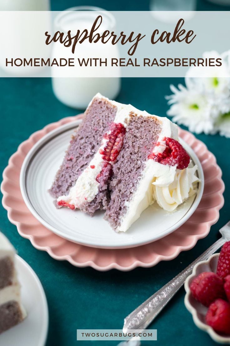 Easy Raspberry Cake Simple Homemade Fresh Raspberry Cake ~ two sugar bugs