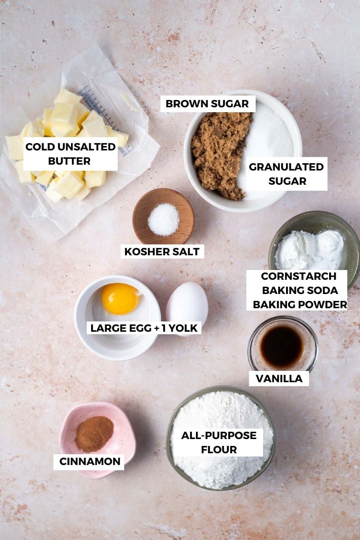 ingredients for coffee cake cookies