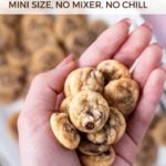 pinterest image for mini chocolate chip cookies