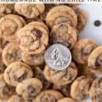 pinterest image for mini chocolate chip cookies