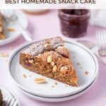 pinterest graphic for peanut butter and jelly cake