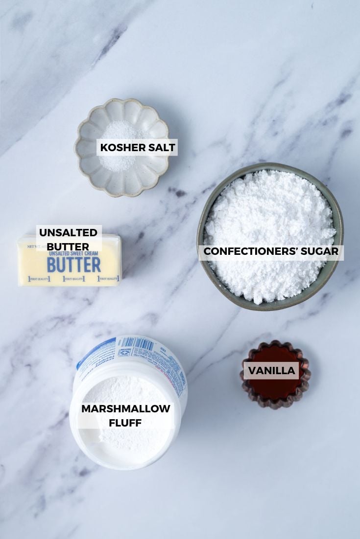 ingredients for marshmallow cream filling