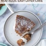 pinterest image of oatmeal cream pie cake