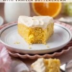pinterest image for orange creamsicle cake