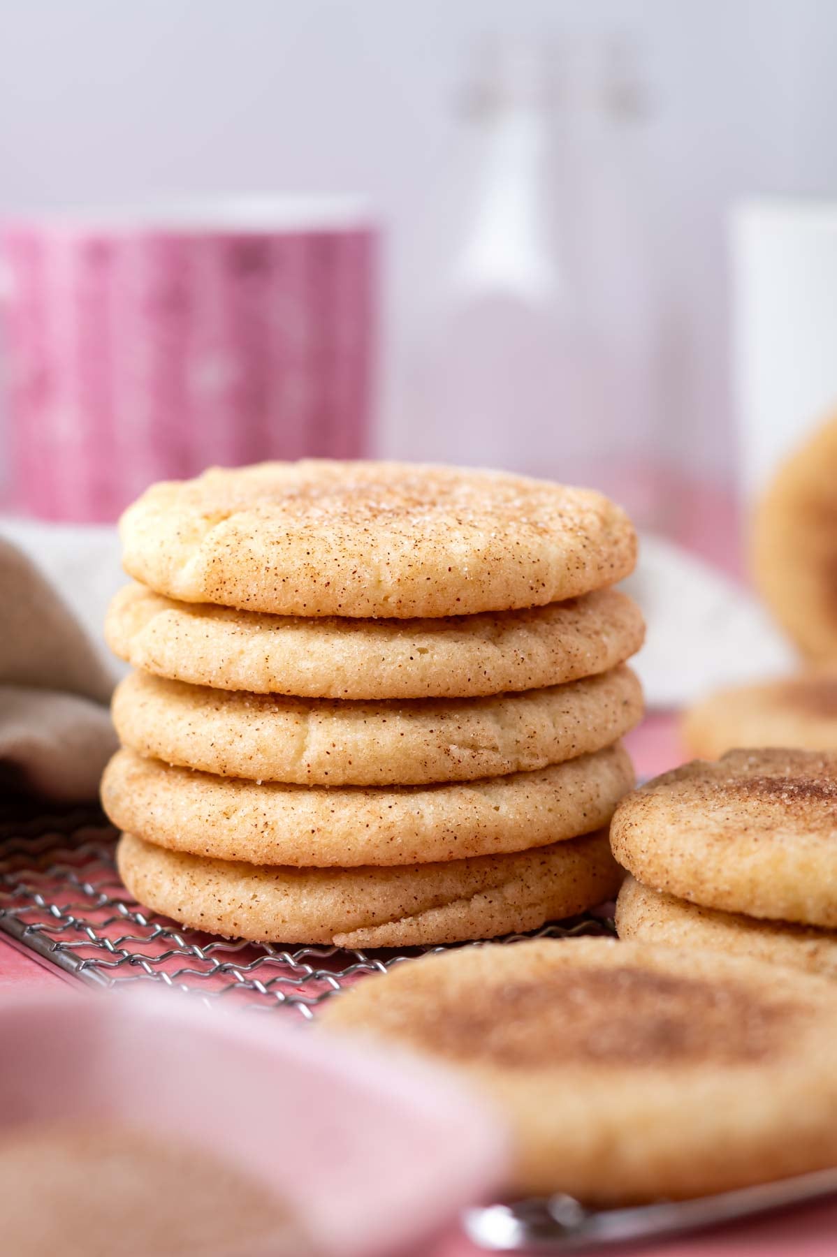 stack of cookies on a cooling rack