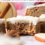 pinterest image for apple cinnamon blondies
