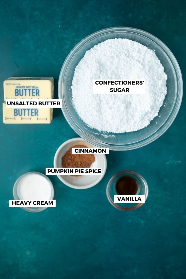 ingredients for spiced buttercream
