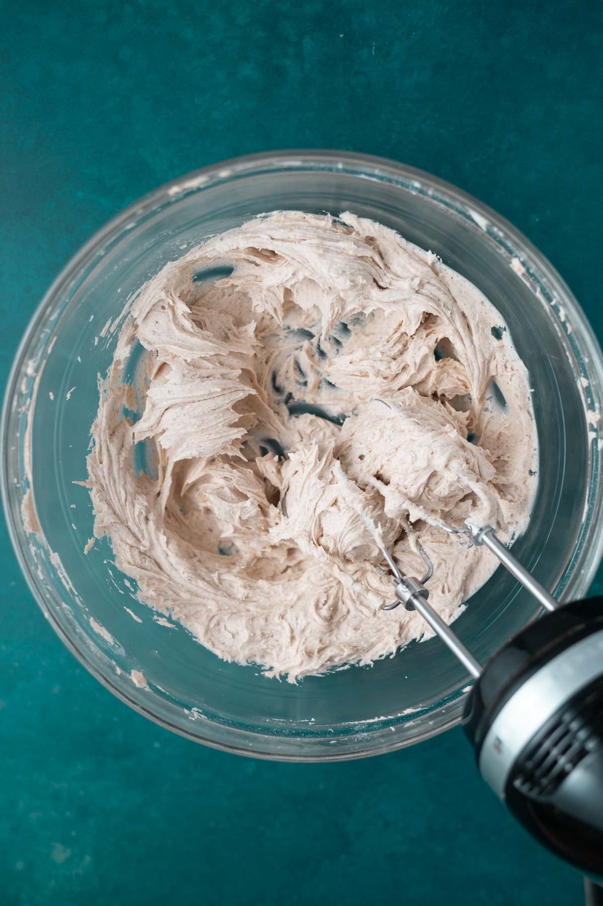 spiced buttercream in a glass bowl